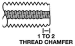 bottoming tap thread chamfer