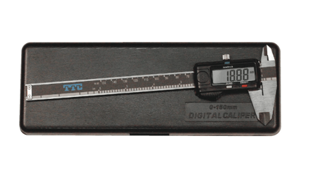 TTC EC215Z Electronic Digital Caliper, 0 - 6" (0 - 150mm) Range, .0005" (.01mm) Resolution