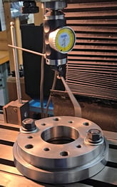 Coaxial indicator setup on a milling machine