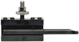 (Side View of Holder with Tool Bit) – Close-up of a QCTP holder showing secure clamping.