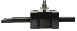 (Back View of Holder with Tool Bit) – Rear view of a Quick-Change Tool Holder displaying its dovetail mechanism.