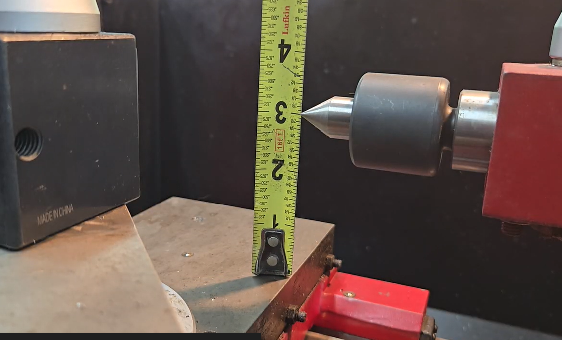 This lathe has a 6” Swing Over Carriage, or “Swing Over Cross Slide”. 