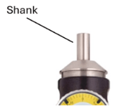 Coaxial indicator shank
