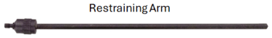 Coaxial indicator restraining arm
