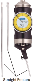 Straight feelers for a coaxial indicator