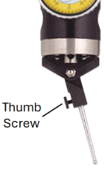 Coaxial indicator thumbscrew