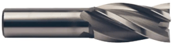 Cobalt end mill suited for harder, more abrasive materials