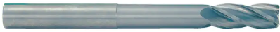 Coated cobalt end mill illustrating extended tool life in demanding cuts