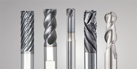 Assortment of milling cutters with different cutter geometries