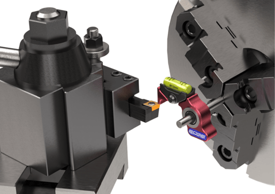 Edge Technology Pro 02-000 and Speedy 08-000 Lathe Tool Height Gages on workbench.